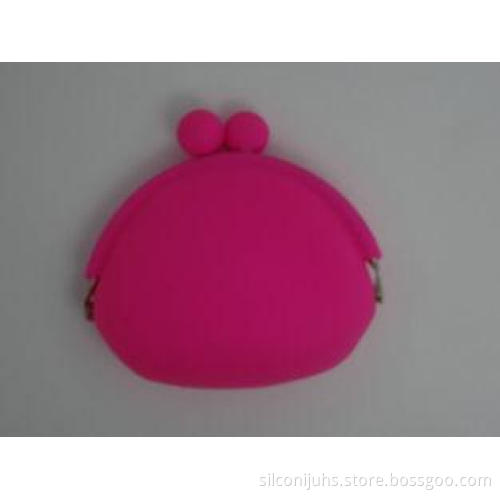 Green Silicone Coin Purse Handbags Waterproof With Debossed
